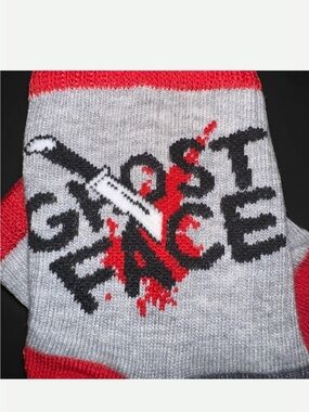 Ghost Face Print with knife crew socks